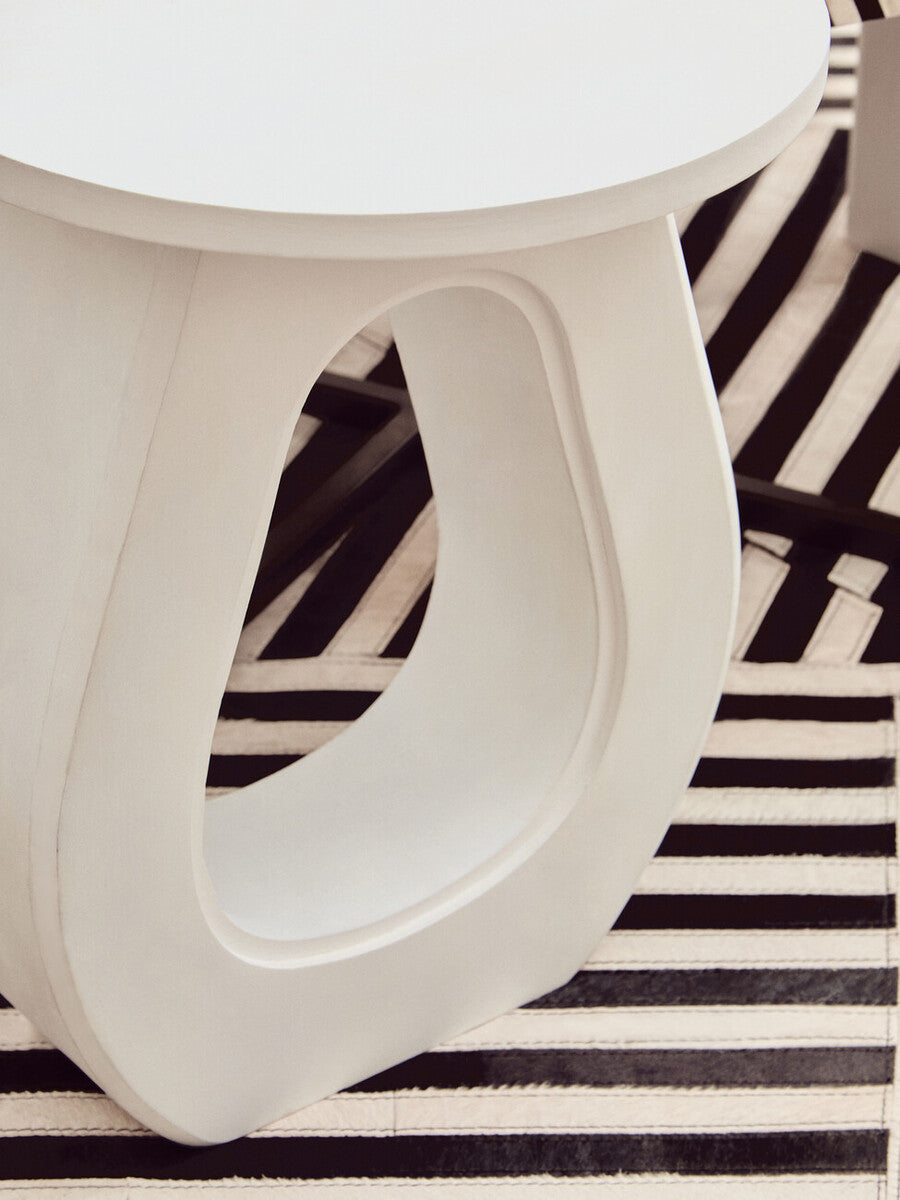 Walsa Whitewash Mango Wood Accent Table - PN Home