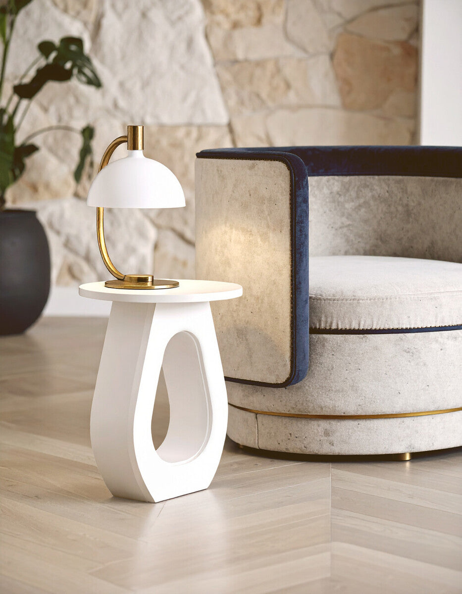 Walsa Whitewash Mango Wood Accent Table - PN Home