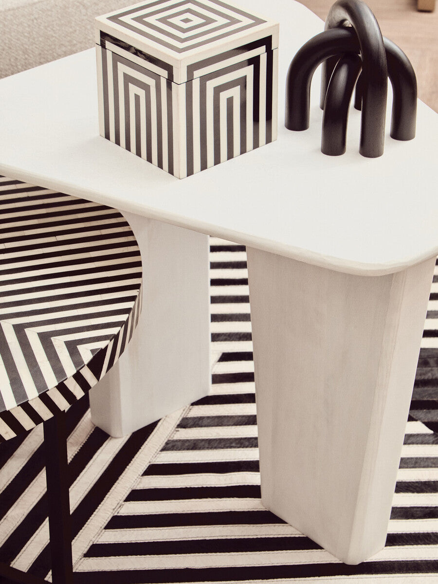 Walsa Whitewash Mango Wood Coffee Table - PN Home