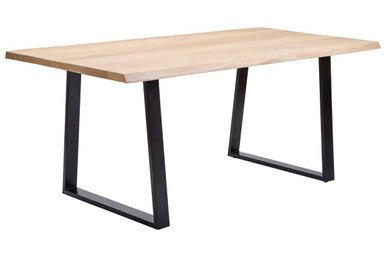 Persolo Mango Wood Live Edge Black Metal legs Dining Table - PN Home