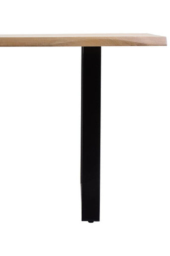 Persolo Mango Wood Live Edge Black Metal legs Dining Table - PN Home