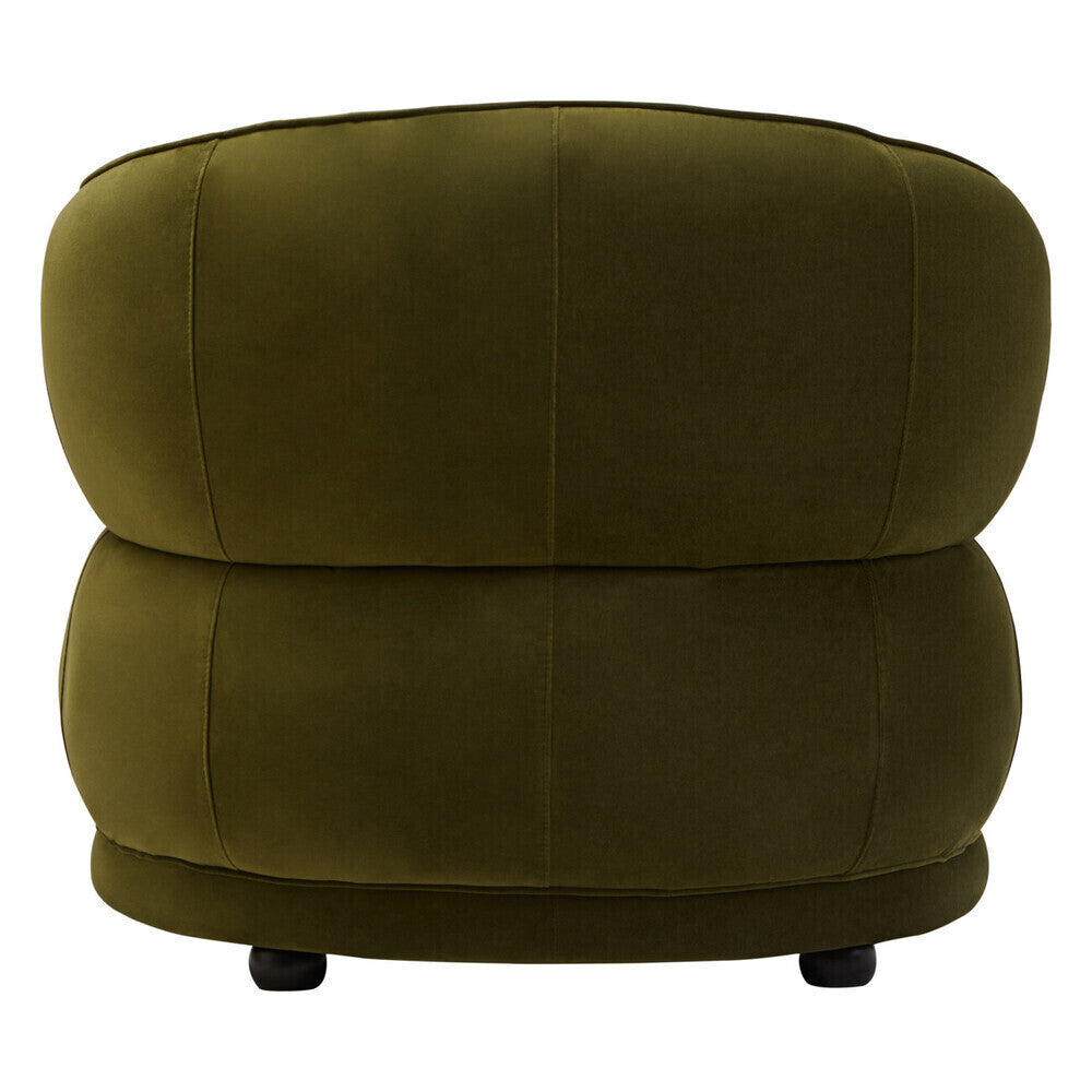 Darla Curve Forest Green Velvet Chair