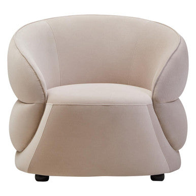 Darla Curve Stone Velvet Chair