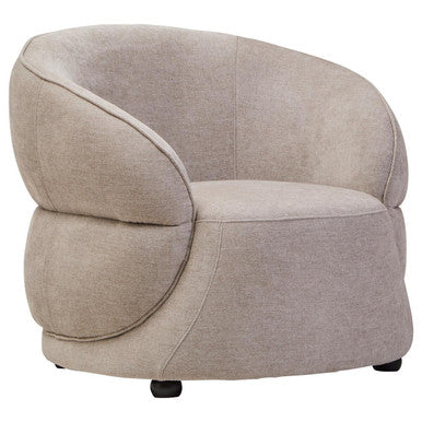 Daphne Taupe Chenille Curved Chair - PN Home