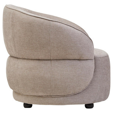 Daphne Taupe Chenille Curved Chair - PN Home