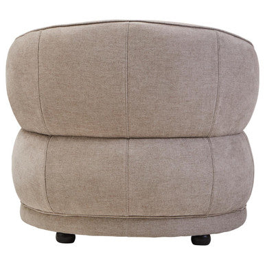 Daphne Taupe Chenille Curved Chair - PN Home