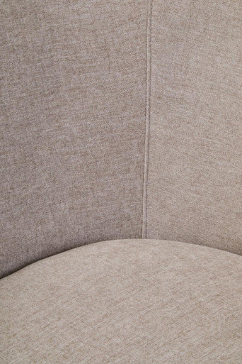 Daphne Taupe Chenille Curved Chair - PN Home