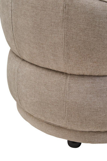 Daphne Taupe Chenille Curved Chair - PN Home