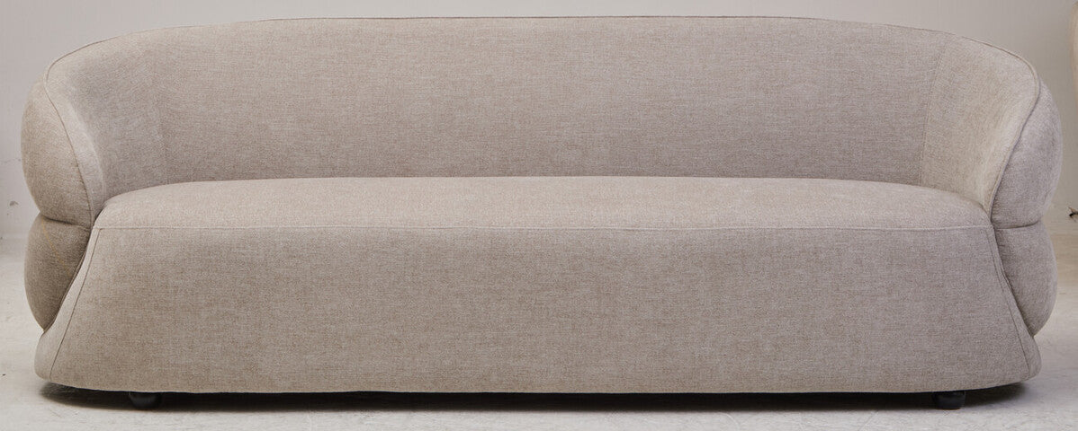Daphne Curve Chenille Effect Taupe Three Seater Sofa