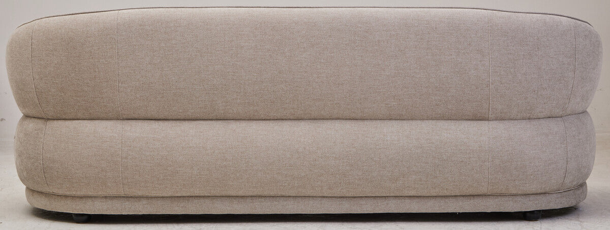 Daphne Curve Chenille Effect Taupe Three Seater Sofa