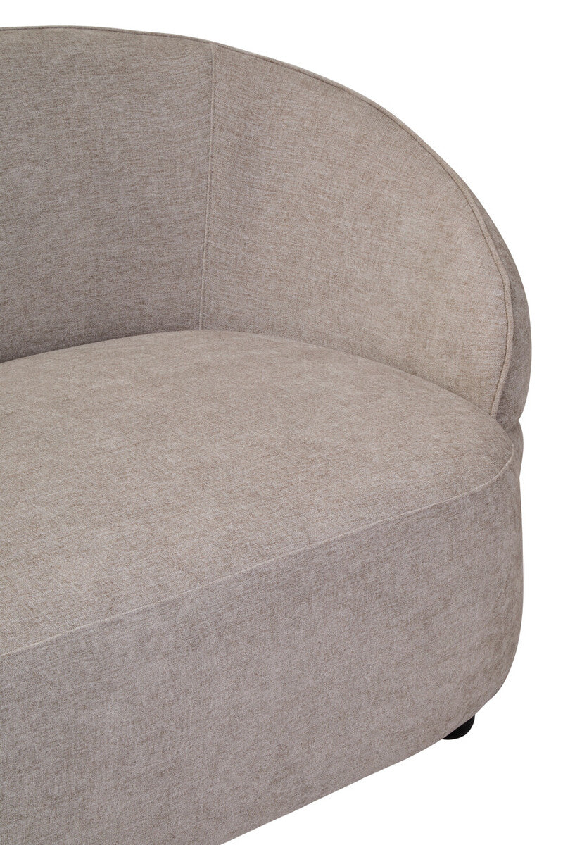 3 Seater Taupe Chenille Sofa, Daphne - PN Home
