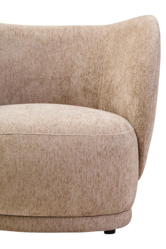 Delray Deep Stone Chenille Curved Chair - PN Home