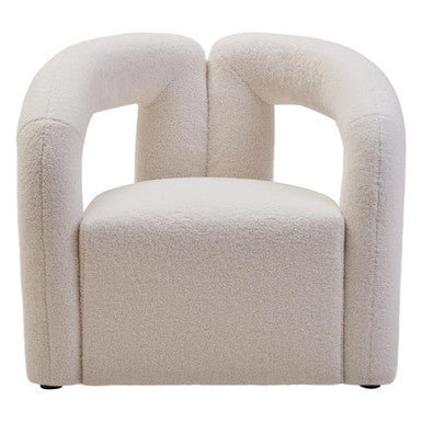 Davina Ivory Boucle Statement Chair