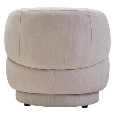 Dale Ivory Linen Curved Chair - PN Home