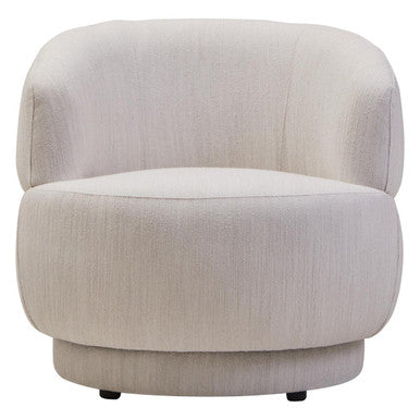Dale Ivory Linen Curved Chair - PN Home