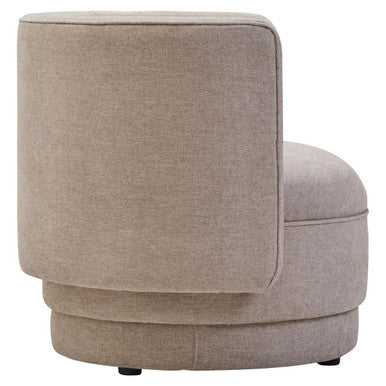 Drake Chenille Effect Curve Taupe Chair
