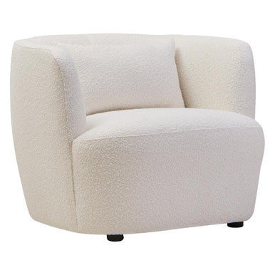Bruge Textured Cream Curved Chair - PN Home