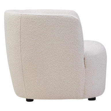 Bruge Textured Cream Curved Chair - PN Home