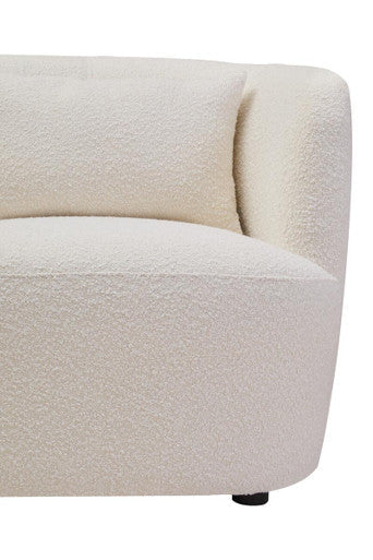 Bruge Textured Cream Curved Chair - PN Home