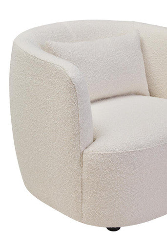 Bruge Textured Cream Curved Chair - PN Home