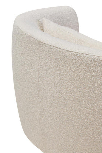 Bruge Textured Cream Curved Chair - PN Home