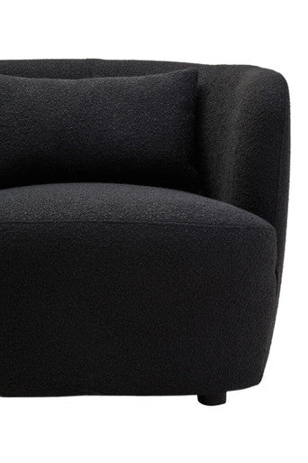 Bruge Textured Black Curved Chair