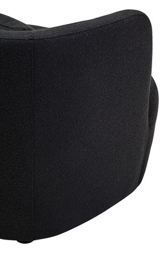 Bruge Textured Black Curved Chair - PN Home