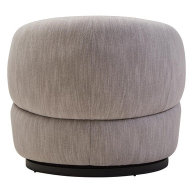 Bordo Textured Grey Curved Swivel Chair