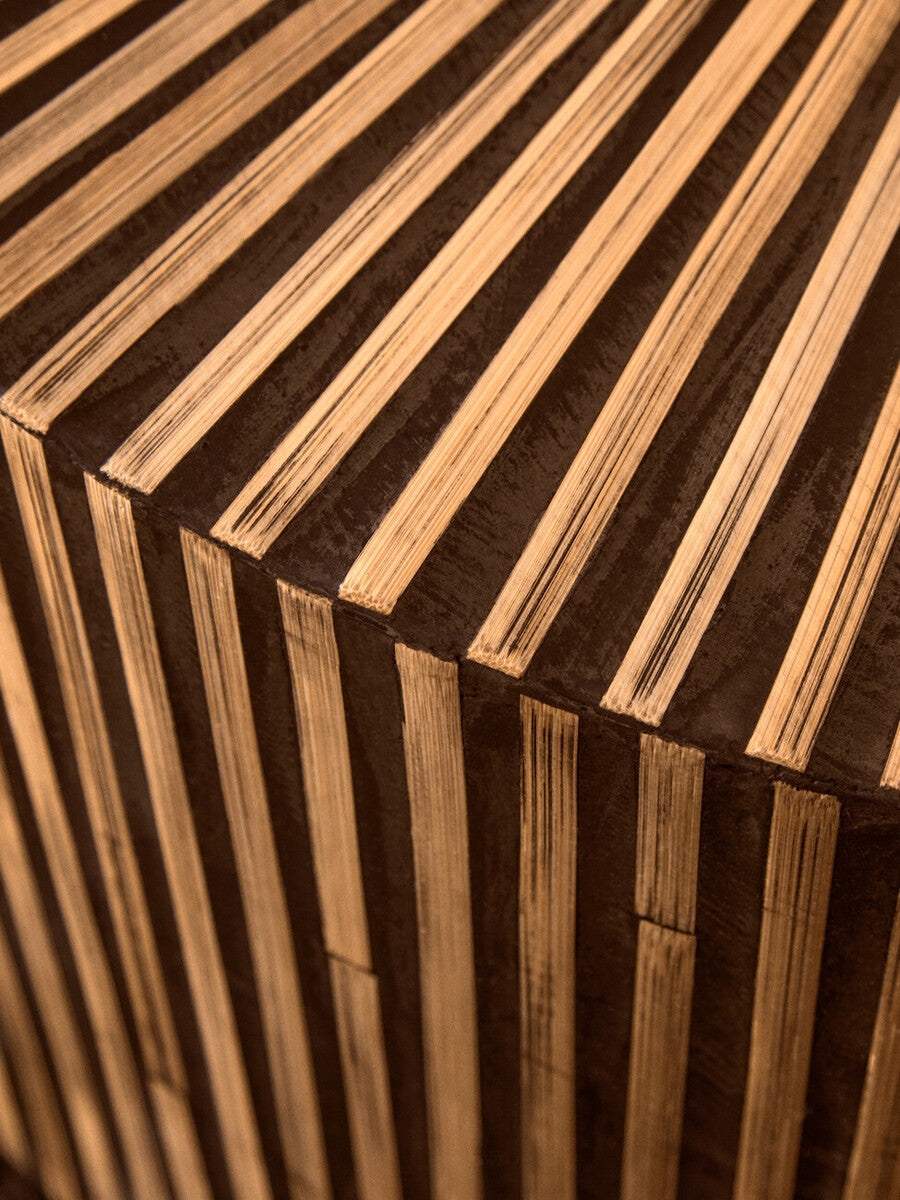 Bambusa Bamboo Inlay Round Coffee Table