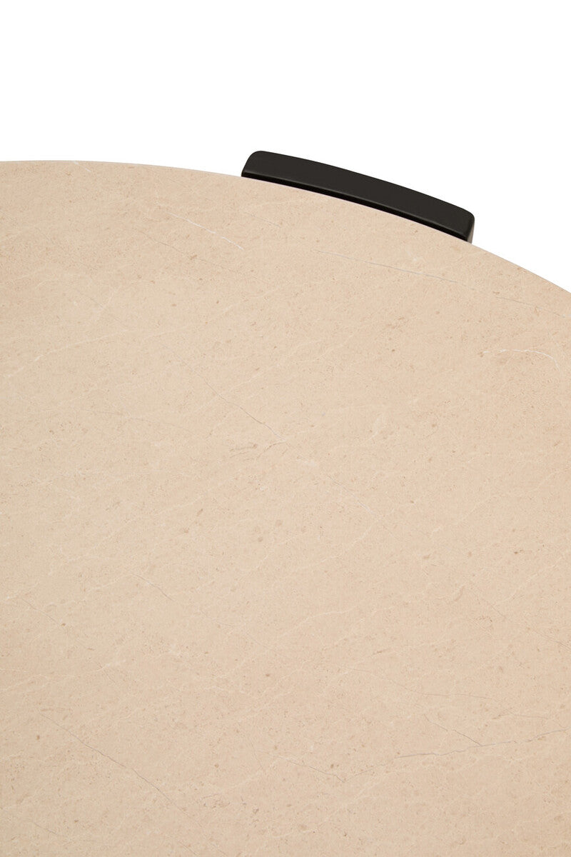 Palermo Round Cream Marble Top Large Coffee Table