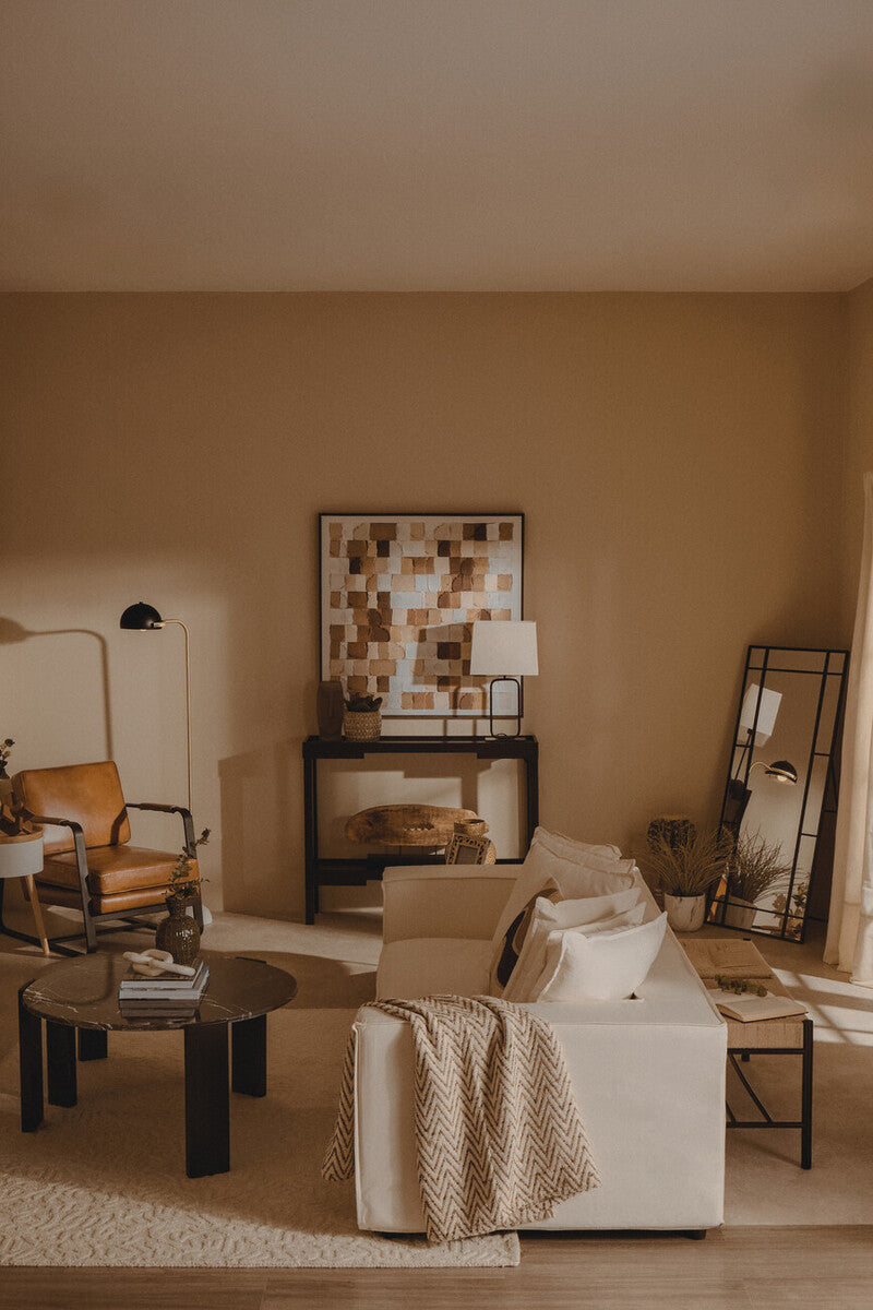 Palermo Round Black Marble Top Large Coffee Table - PN Home