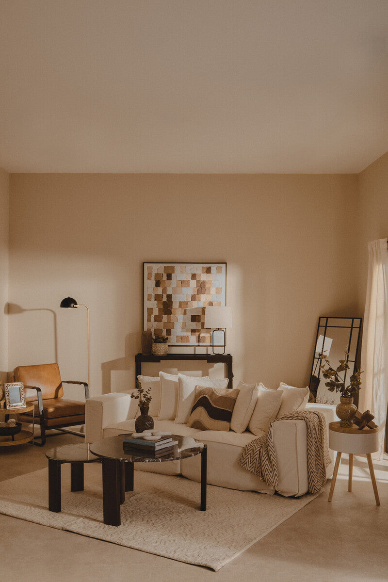 Palermo Round Black Marble Top Large Coffee Table - PN Home