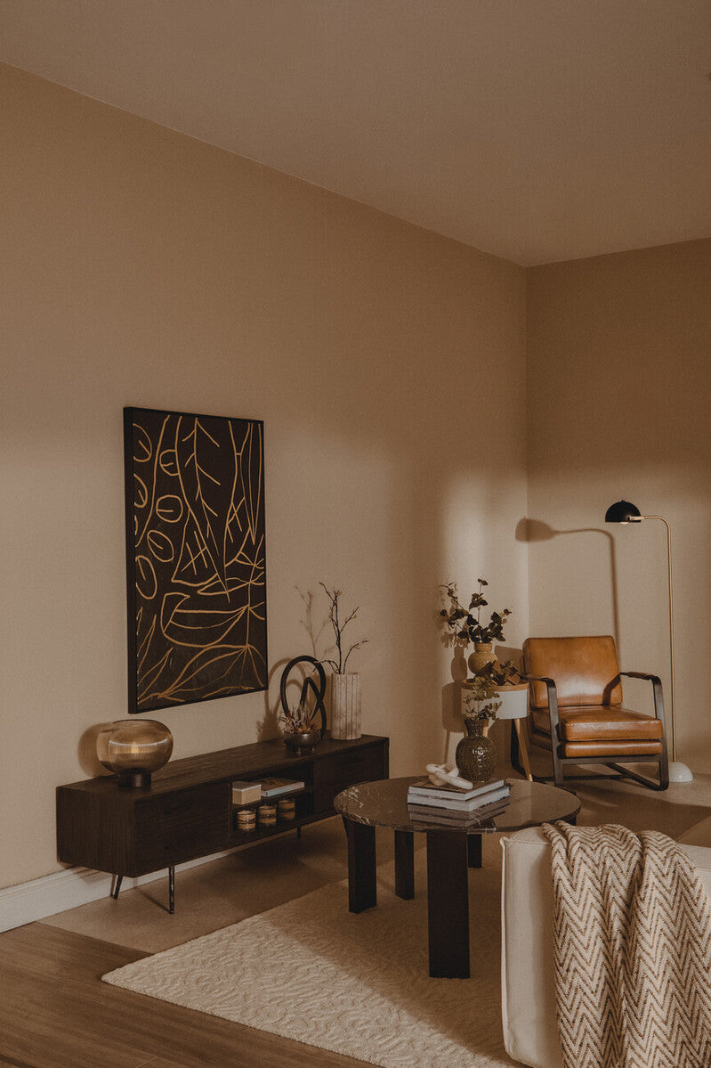 Palermo Round Black Marble Top Large Coffee Table - PN Home