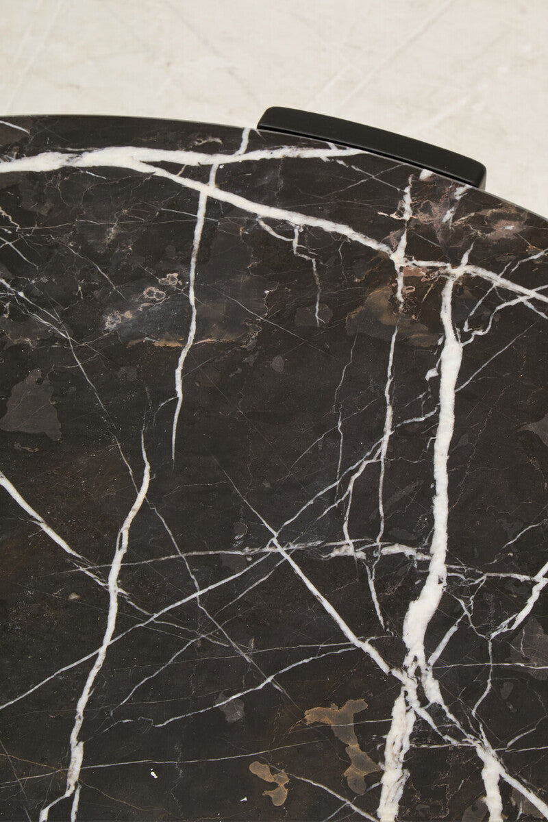 Palermo Round Black Marble Top Large Coffee Table - PN Home