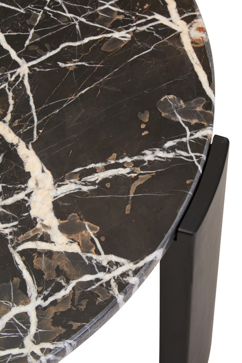 Palermo Round Black Marble Top Large Coffee Table - PN Home