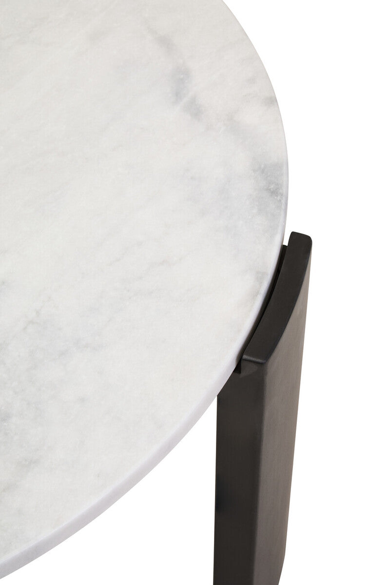 Palermo Round White Marble Top Large Coffee Table - PN Home