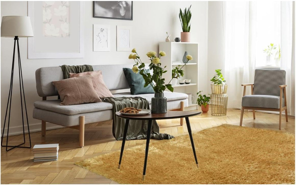Lagom Ochre Shaggy Rug - PN Home