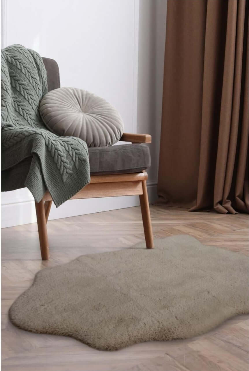 Luxury Natural Faux Fur Rug - PN Home
