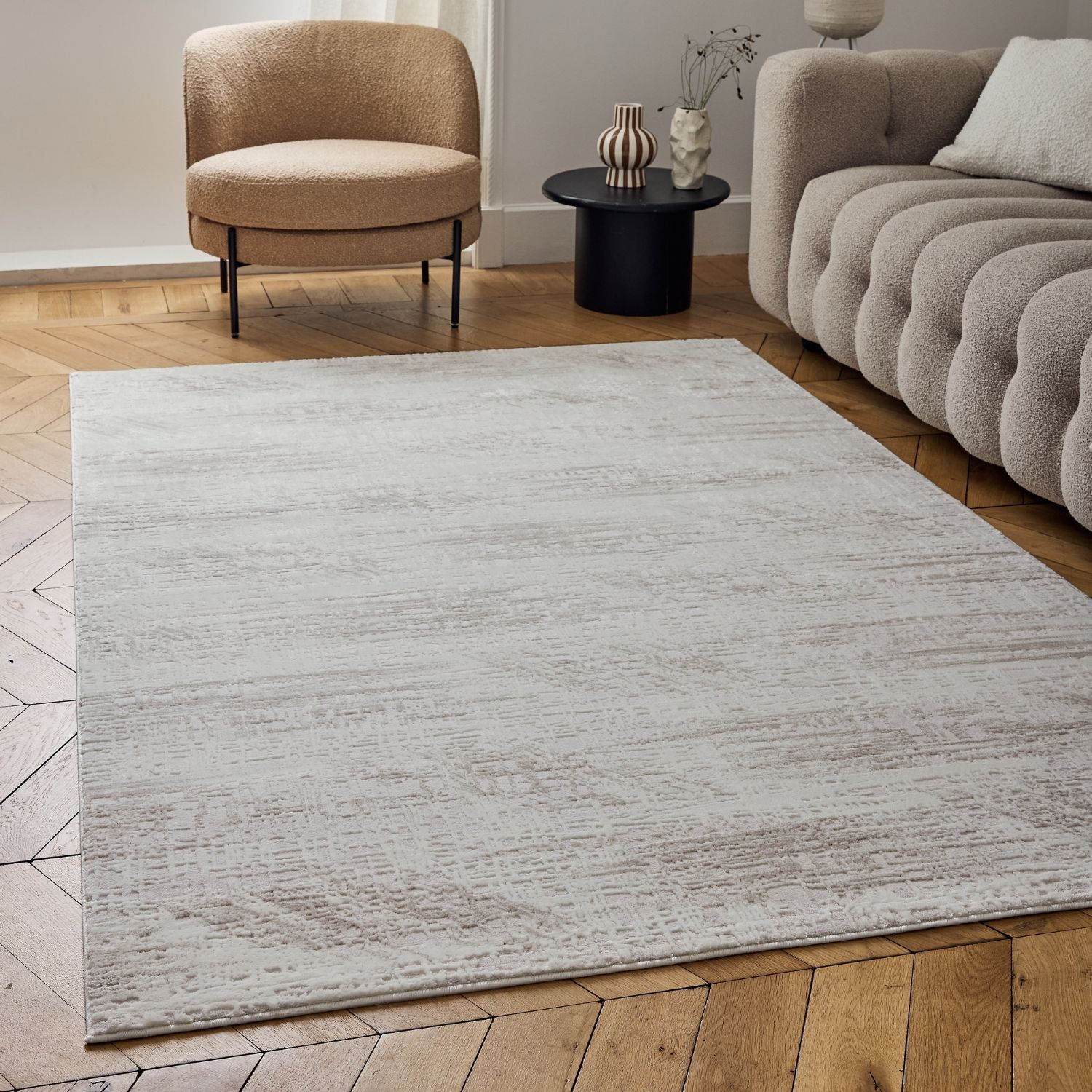 Carmel Cream-Beige Abstract Rug | 6030 - PN Home