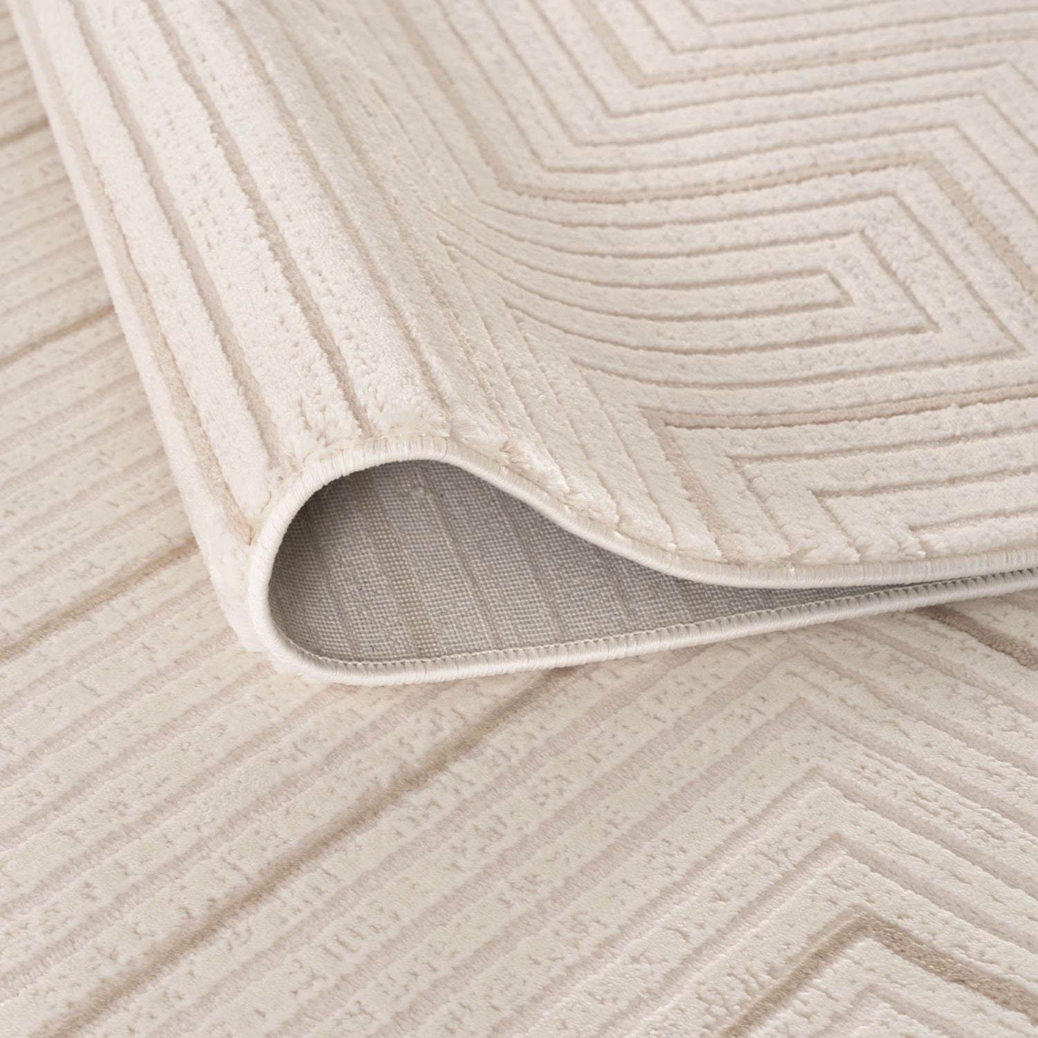 Carmel Cream-Beige Geometric Rug | 6040 - PN Home