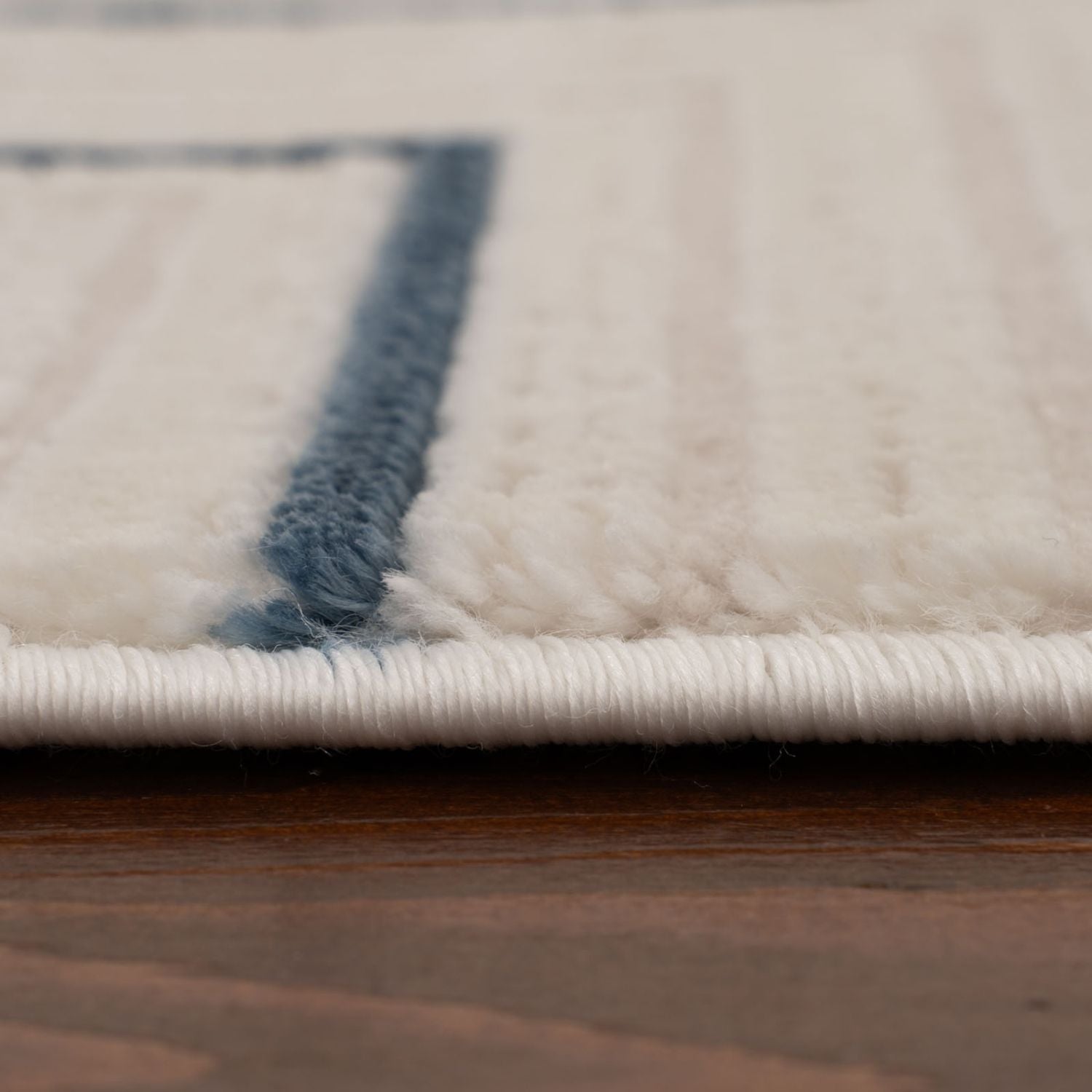 Carmel Cream-Blue Geometric Rug | 6040 - PN Home