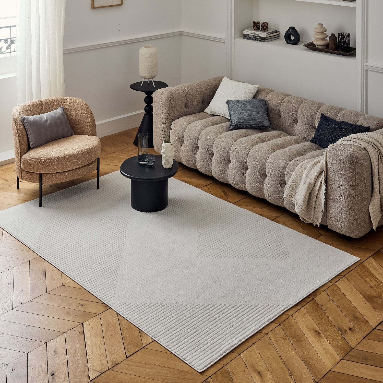 Carmel Cream Geometric Rug | 6040 - PN Home