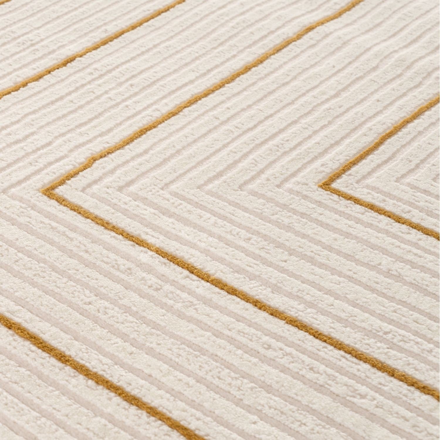 Carmel Cream-Gold Geometric Rug | 6040 - PN Home
