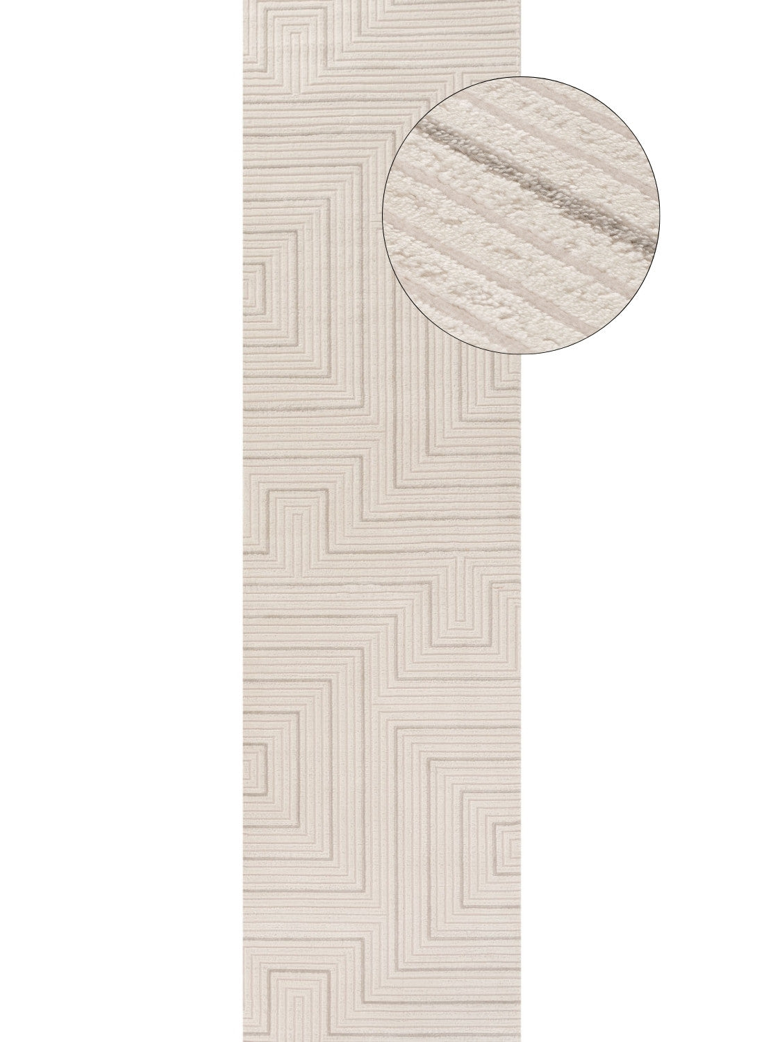 Carmel Cream-Grey Geometric Rug | 6040 - PN Home