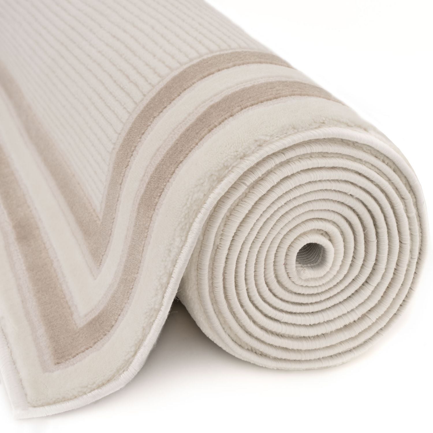 Carmel Cream-Beige Bordered Rug | 6060 - PN Home