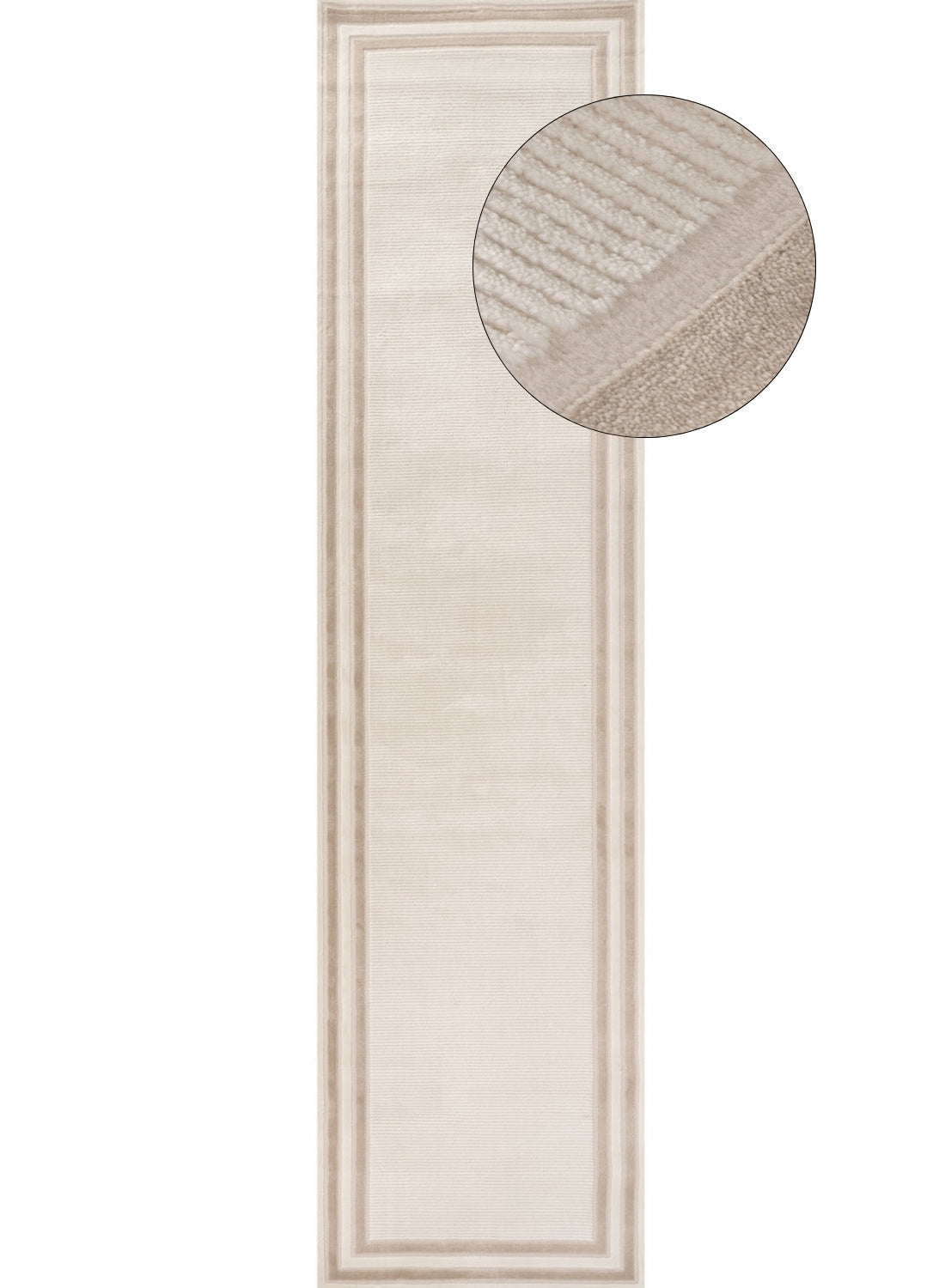 Carmel Cream-Beige Bordered Rug | 6060 - PN Home