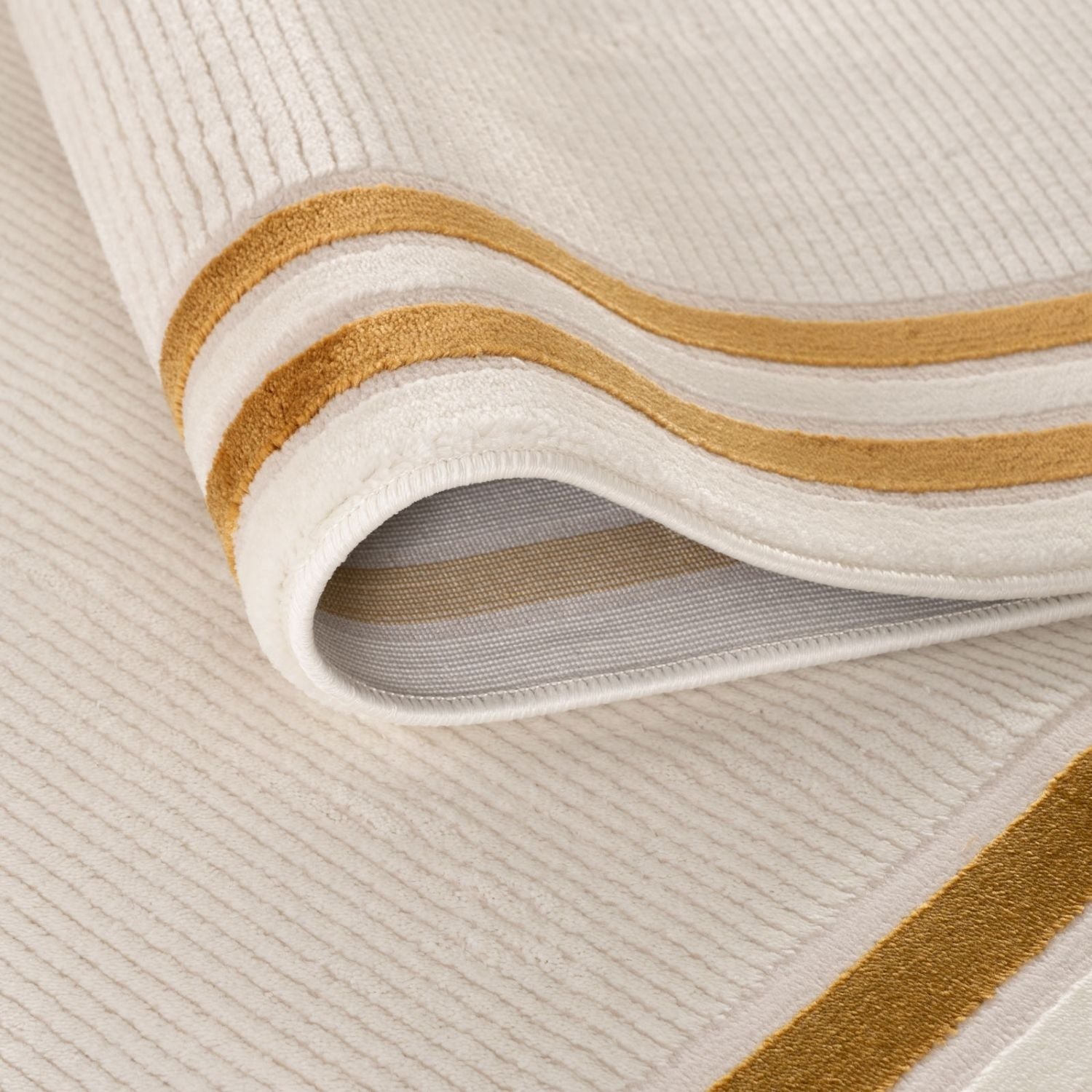 Carmel Cream-Gold Bordered Rug | 6060 - PN Home