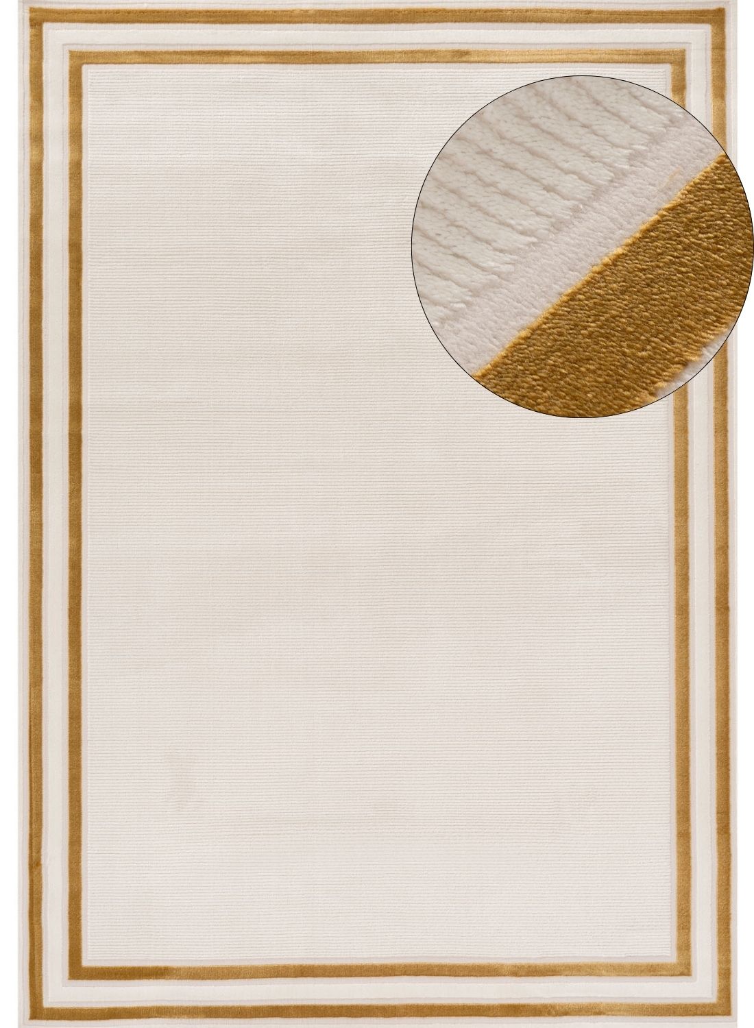 Carmel Cream-Gold Bordered Rug | 6060 - PN Home