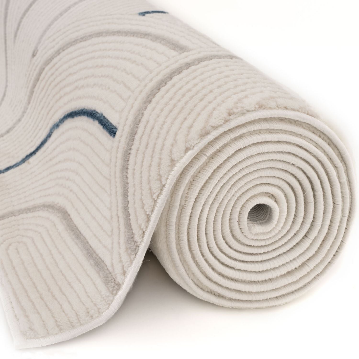 Carmel Cream-Blue Geometric Rug | 6070 - PN Home