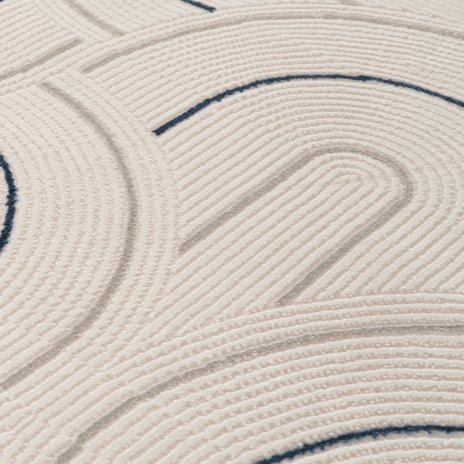 Carmel Cream-Blue Geometric Rug | 6070 - PN Home